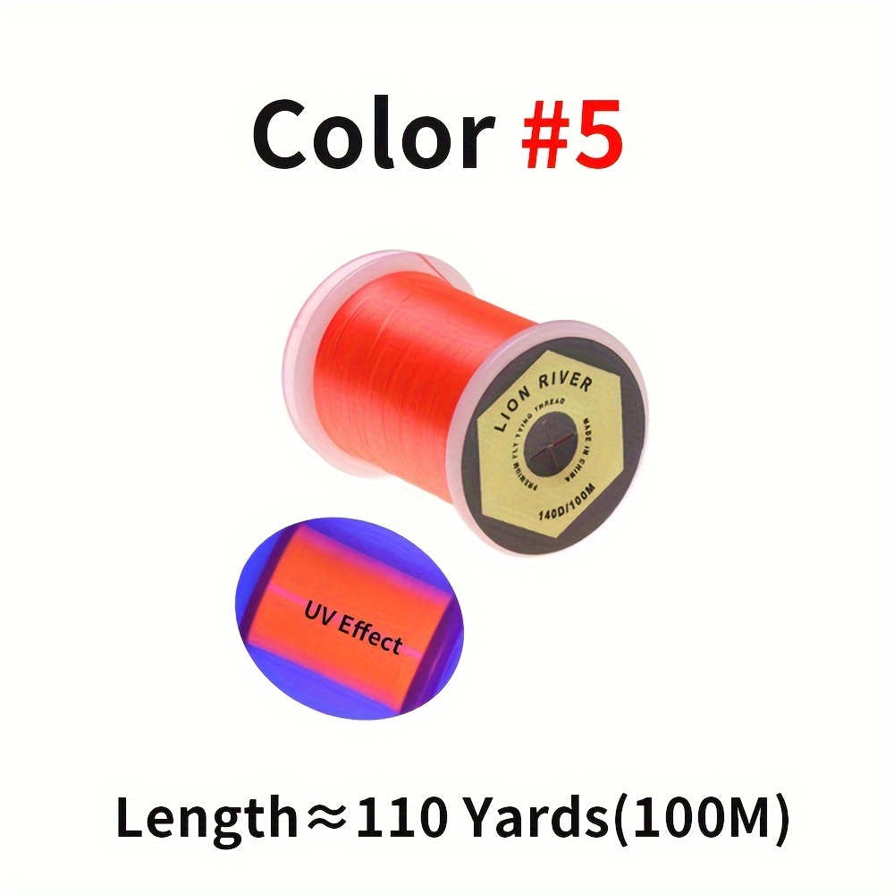 150yards Fishing Line UV Fluorescent Color 150D Polyester Spool