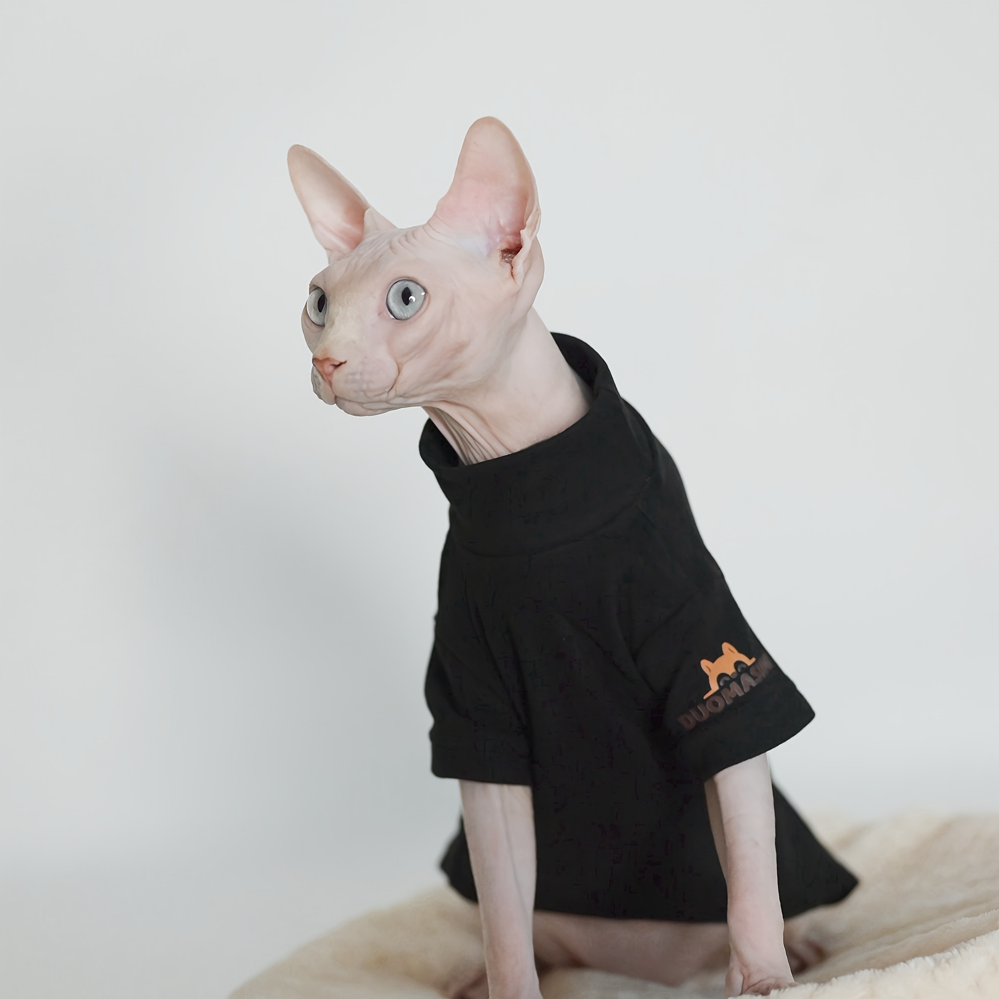 TEMU Thermal Cat Undershirt For Hairless Cats - Winter Warm Base Layer Outfit Sphynx/ Rex/ Rex | Self-heating Fleece Lined Shirt