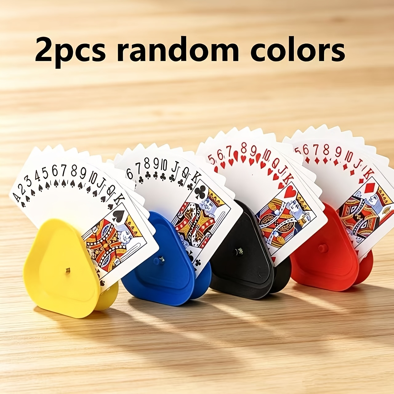 TEMU 2 pezzi Porta Carte Triangolari in Plastica Colori Casuali, per Carte e Giochi da Tavolo, Regalo per Natale, Halloween e Ringraziamento