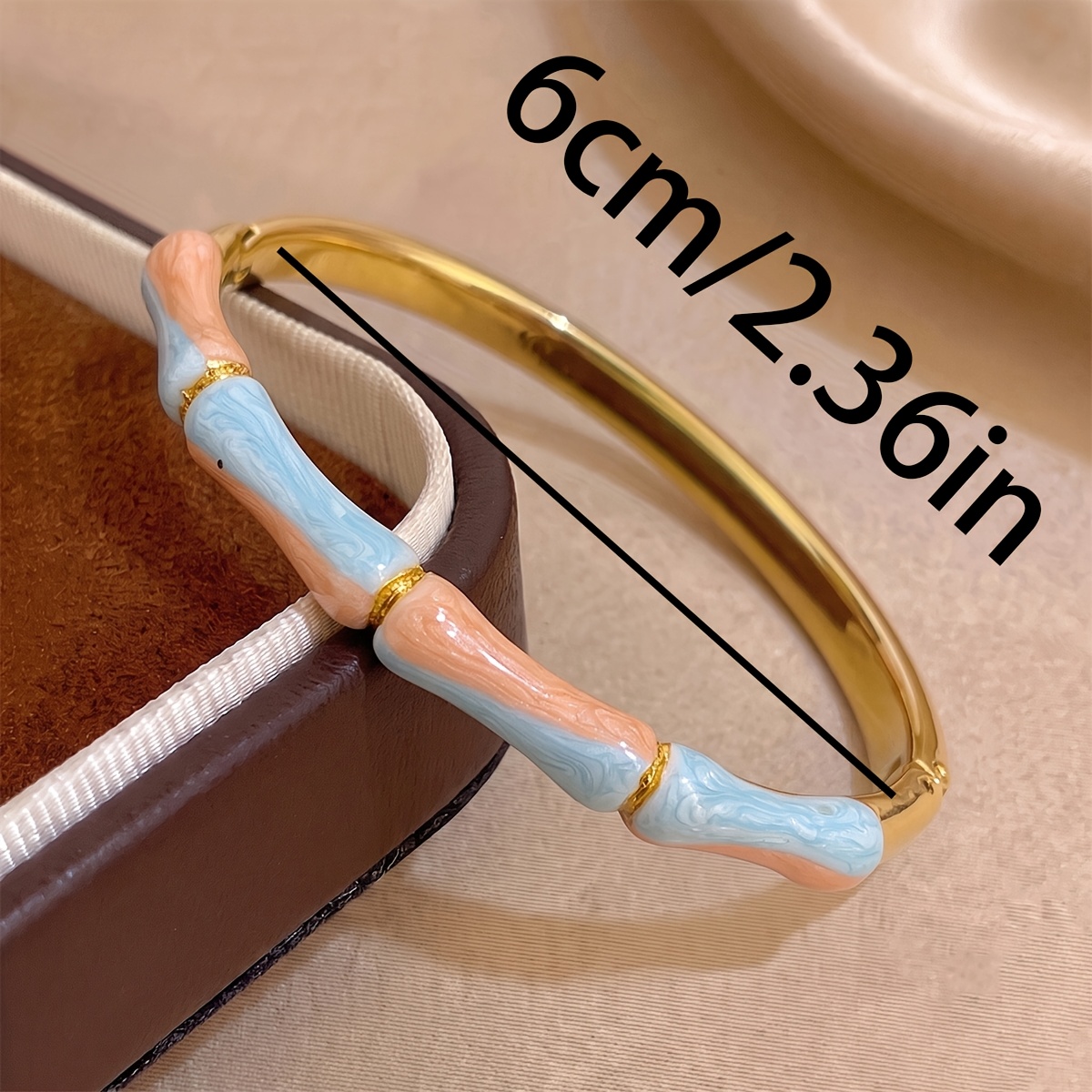 2pcs Unisex 18K Golden Plated Exquisite Bangle Set, Workplace Wear
