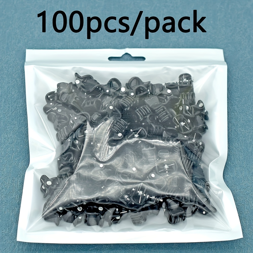 100pcs/pack Mini Hair Claw Clips For Women Additions Transparent Plastic Mini Claws Hairclip Clamp Hair Additions Gifts