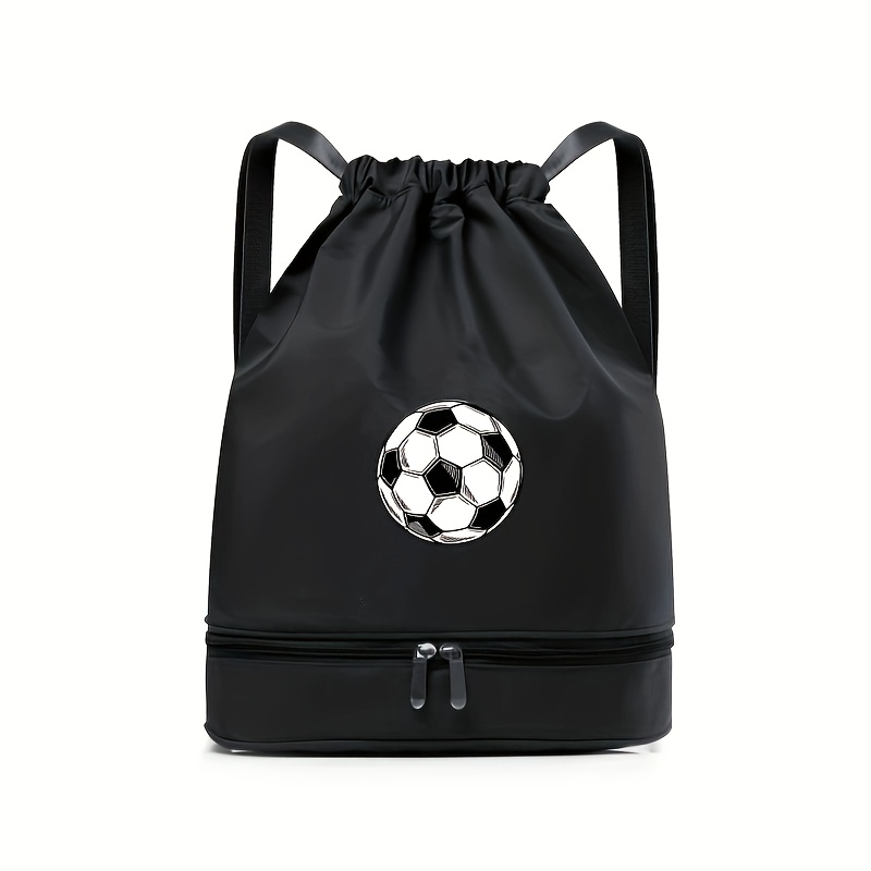 Image of 1pc Customizable High-quality Large-capacity Drawstring Backpack Sports Bag Solid Color Casual Theme Sports Style - Cartoon Creative Print Suitable For Sports Yoga Daily Commuting Backpack
