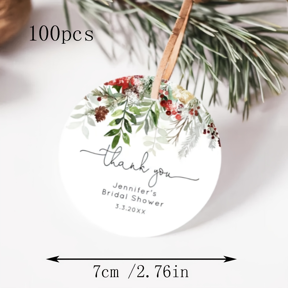 TEMU 100 piezas de etiquetas de regalo de bienvenida de boda personalizadas y , etiquetas de regalo de bienvenida de boda con esmeralda, etiquetas de