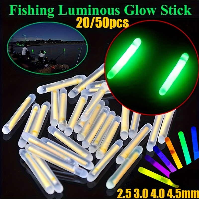 20/ 50pcs Fishing Fluorescent Light stick Fireflies for Fishing Float Fluorescent Lightstick Light Night Float Rod Lights Dark Glow Stick Fishing Accessorie DIY