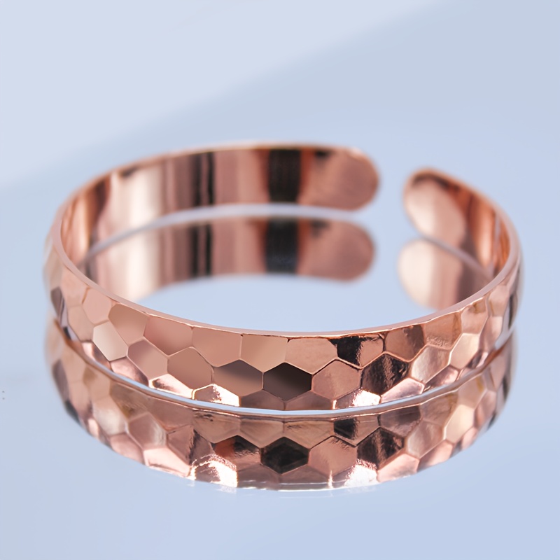TEMU 1pc Purple Copper Men's And Women's Bracelet, Elegant Women's Purple Copper Bracelet, Unisex, Daily Wear And Party Gifts, Christmas Birthday