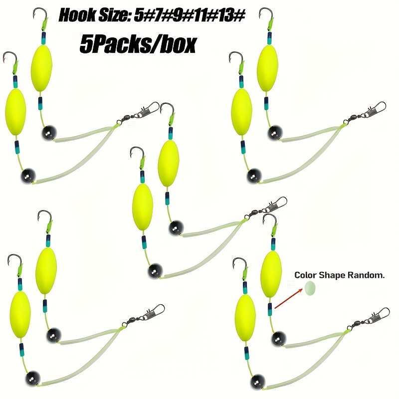 E-shop TAKBAS 5er-Pack Umgekehrter Off-Bottom Doppelhaken-Rig-Set: Ideal für Europäischen Karpfenangeln, um Unkraut, Steine & Schlamm zu Bypassen