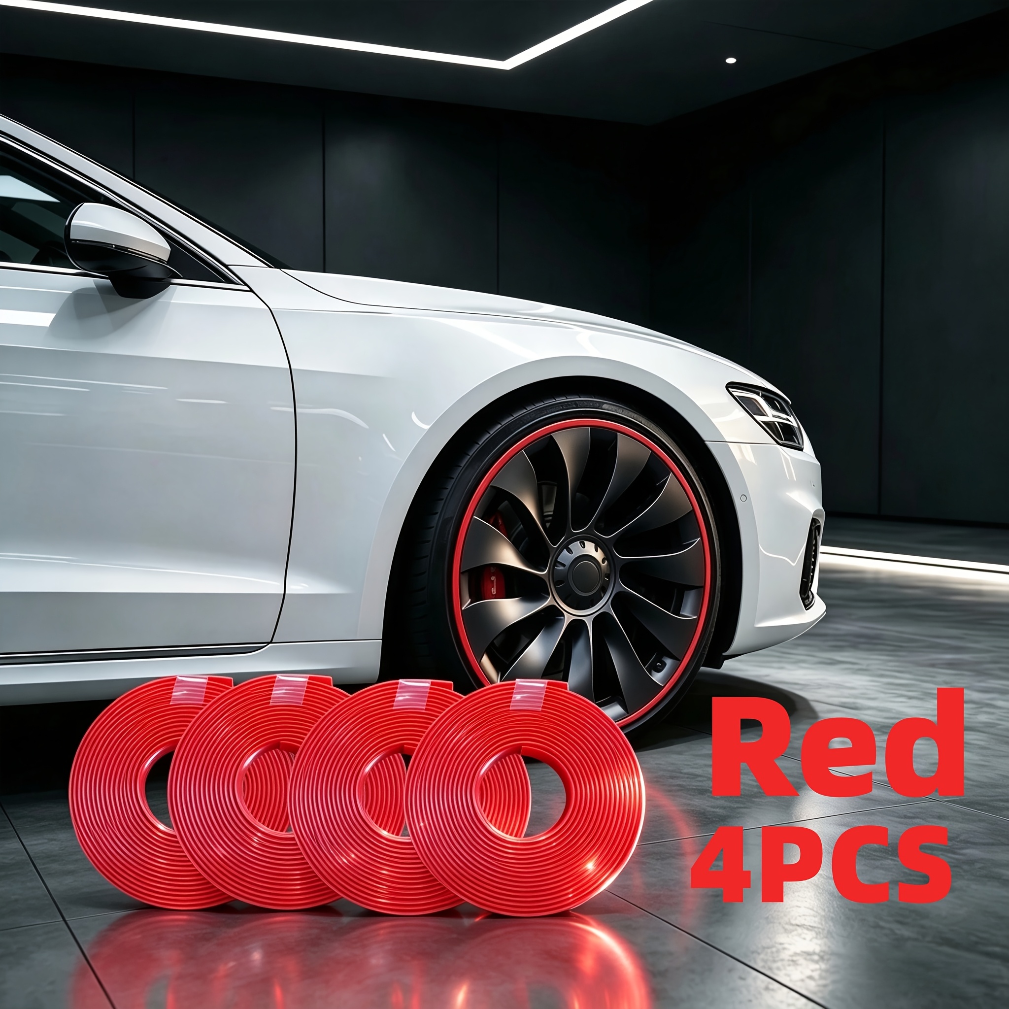 4pcs 195cm/76.77in Car Wheel Decorative Strips