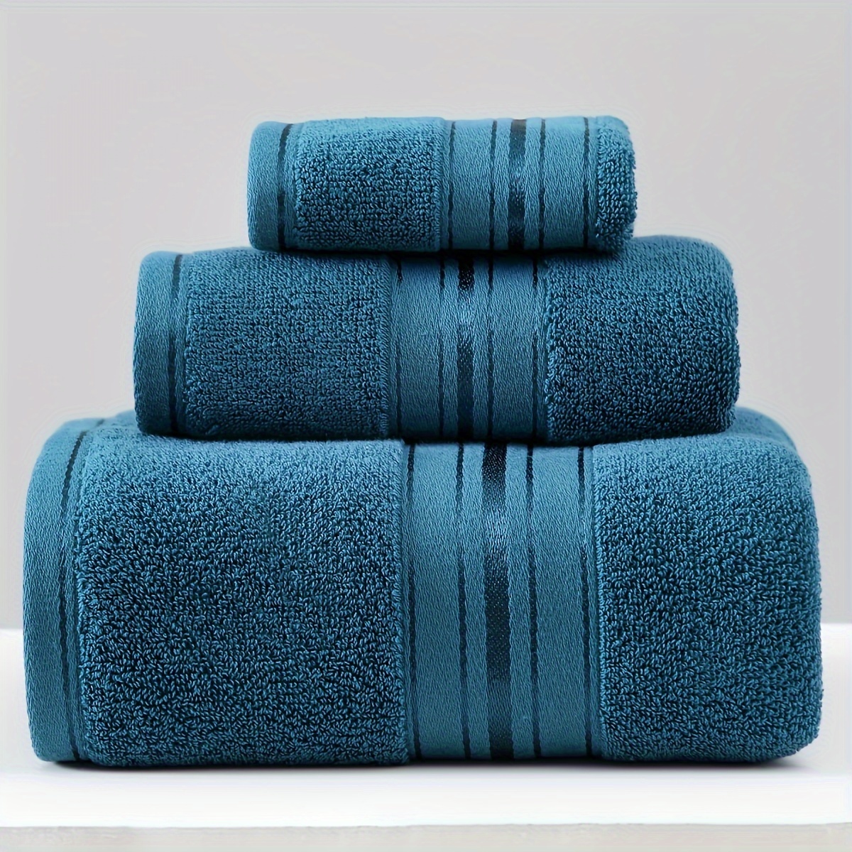 

Luxury 3-piece Cotton Bath Towel Set - Ultra-soft, Highly Absorbent & Thick For Everyday Use And Essential Bathroom Accessories