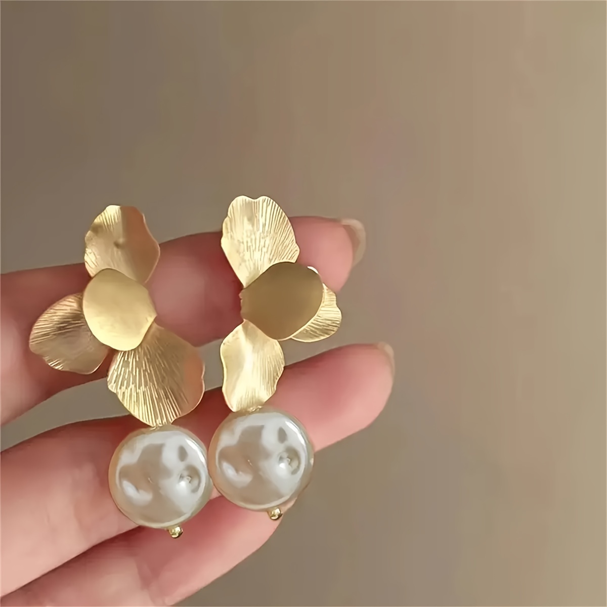 

Chic French-inspired 2pcs Faux Pearl Earrings Set - Vintage Dangle Earrings For Casual Attire