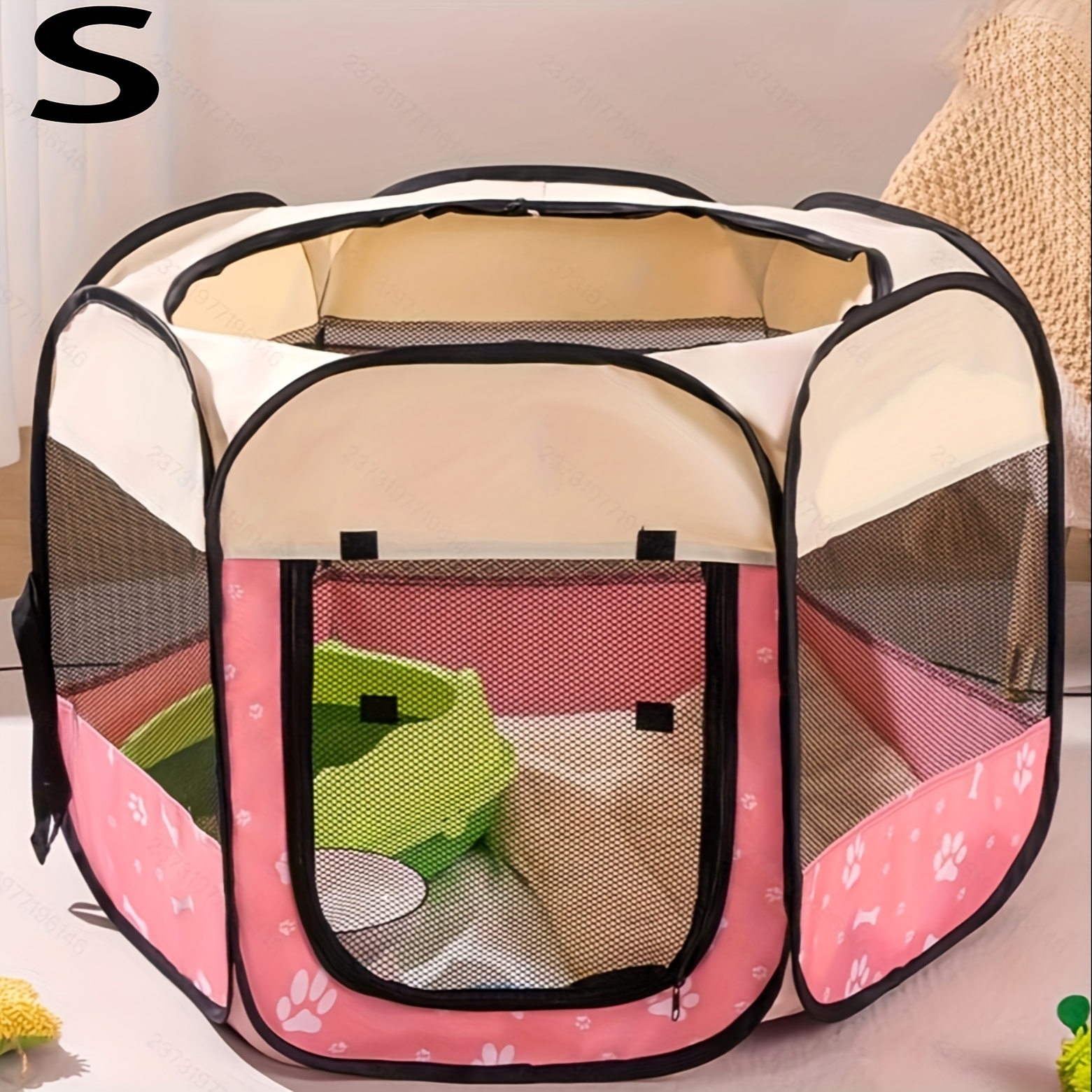 TEMU Hexagonal Pet Tent: Ventilated, Breathable, And Lightweight Cat/dog House, Foldable To . Hexagonal Portable Cat Breeding Box, Foldable Enclosed