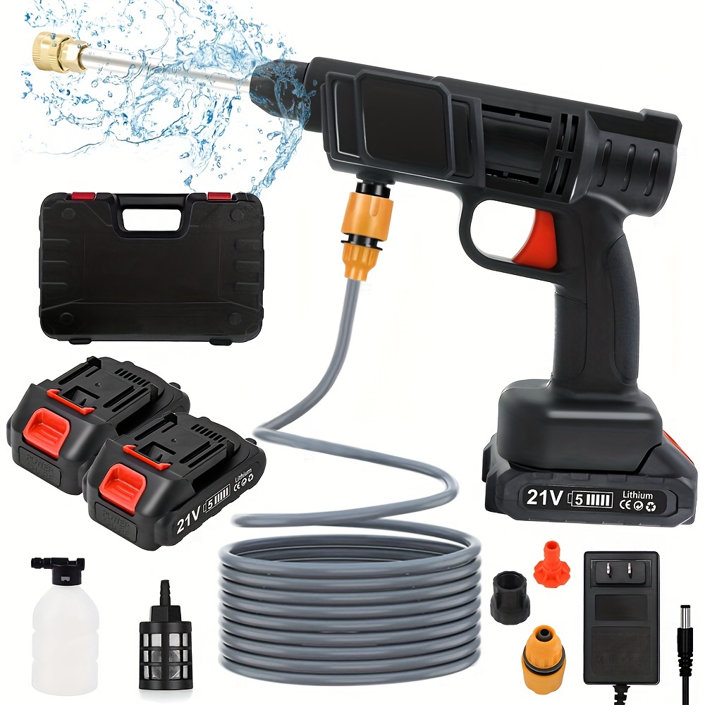 

Cordless Pressure Washer, Portable Power Washer With Rechargeable Battery, Handheld High-pressure Car Washer For Home/floor