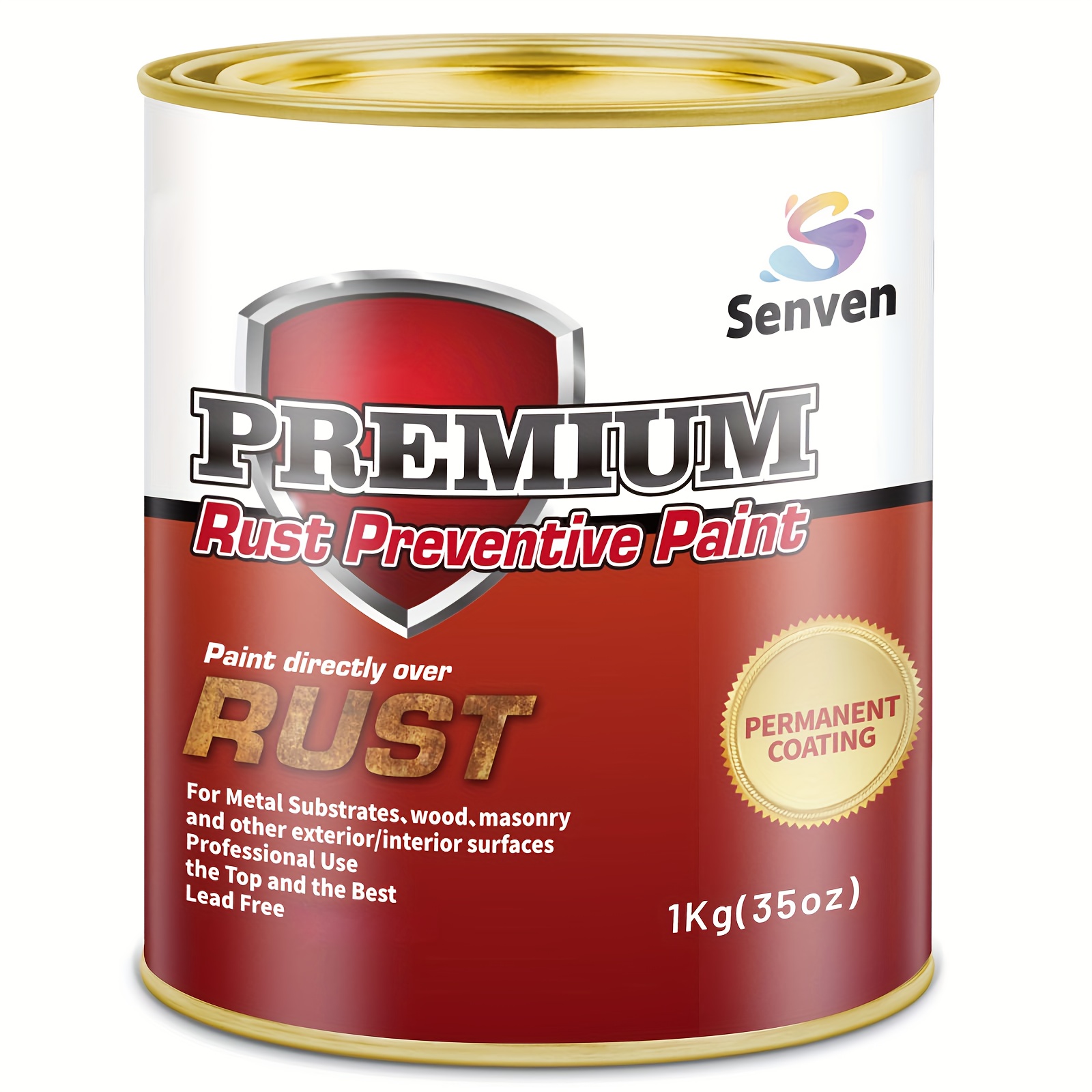 TEMU 32 Fl Oz Black Rust Prevention Coating, Suitable For And Metals, Fast-drying, Uv-proof, Long-lasting Sealant