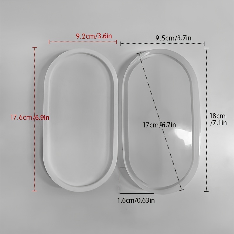 TEMU Moldes de silicona de resina para epoxi de cristal, bandejas de yeso caseras y posavasos