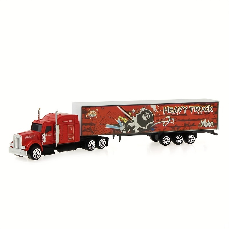 

1pc Alloy Metal Miniature Container Truck Model, 1:87 Scale Series, Movie Theme, Manual , Collectible Toy For 14+