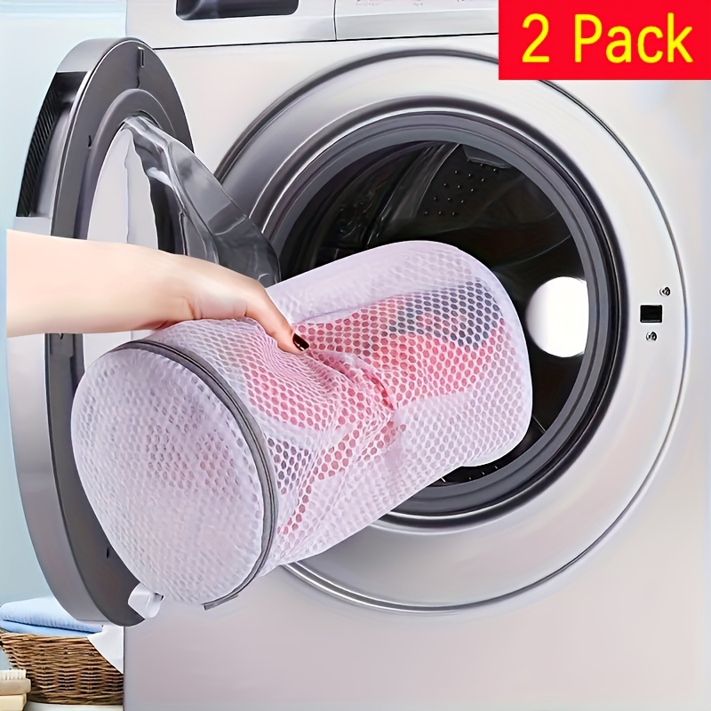 2pcs shoes washing bags sneaker mesh washing bag shoe cleaning laundry bag honeycomb fabric gray zipper large size washing bag 7 x 15 inch for gym shoes sneaker boost slipper laundry bags