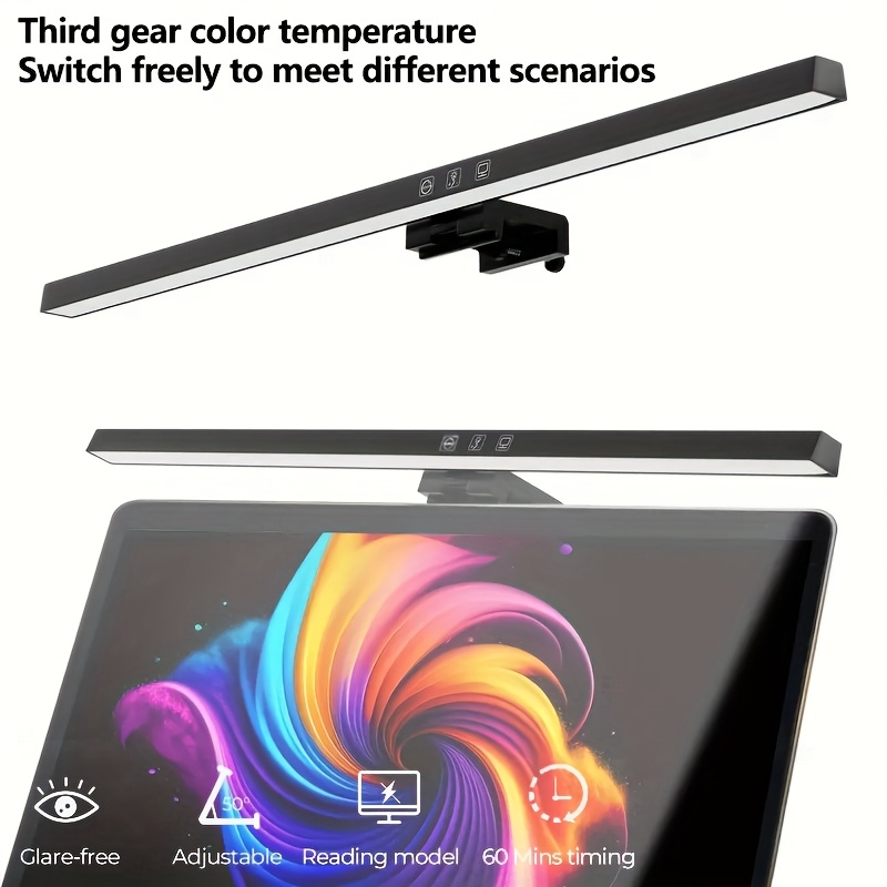 

Lumière d'écran LED ultra- pour ordinateur portable avec USB-C, tactile & 3 de couleur réglables - pour ou le