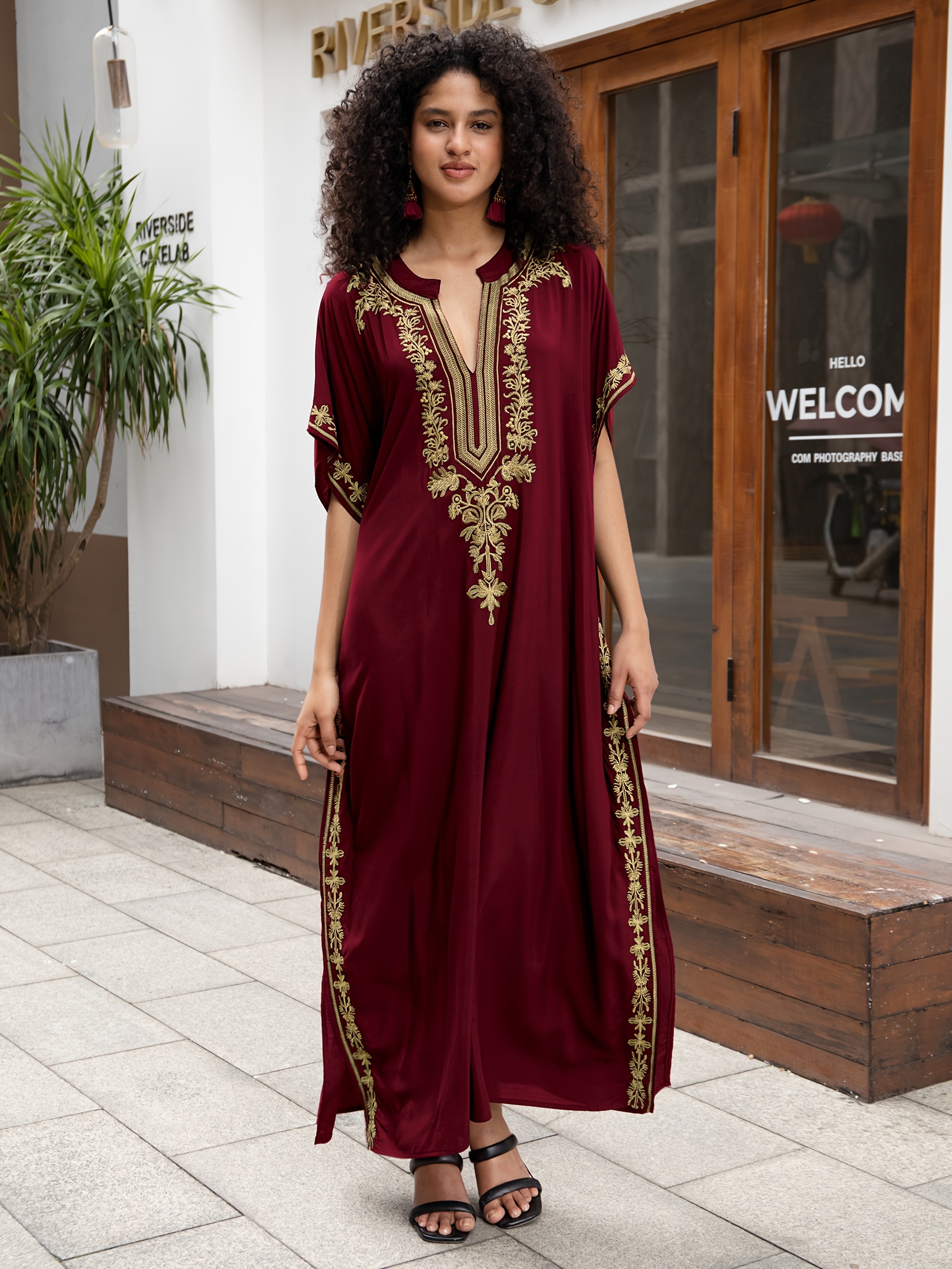 open lace back dress Gold Embroidered Lace V Back & Bow Plus Size Girls Dress 18.5 / Red main image 0