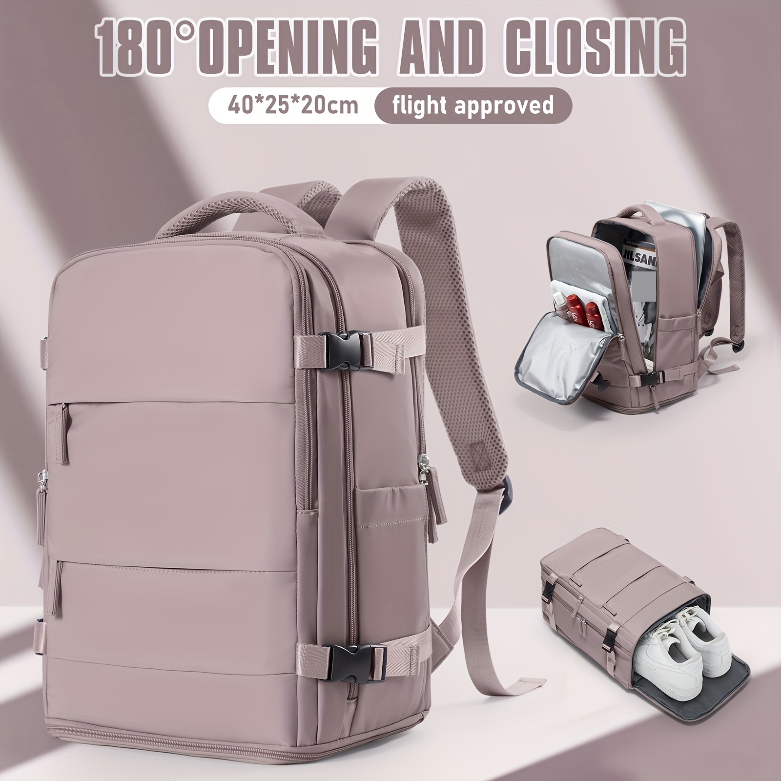 travel luggage bag large size travel backpack suitable for men and women casual backpack with independent shoe compartment complies with airplane carry on   hiking laptop backpack student backpack multi functional commuter bag 0