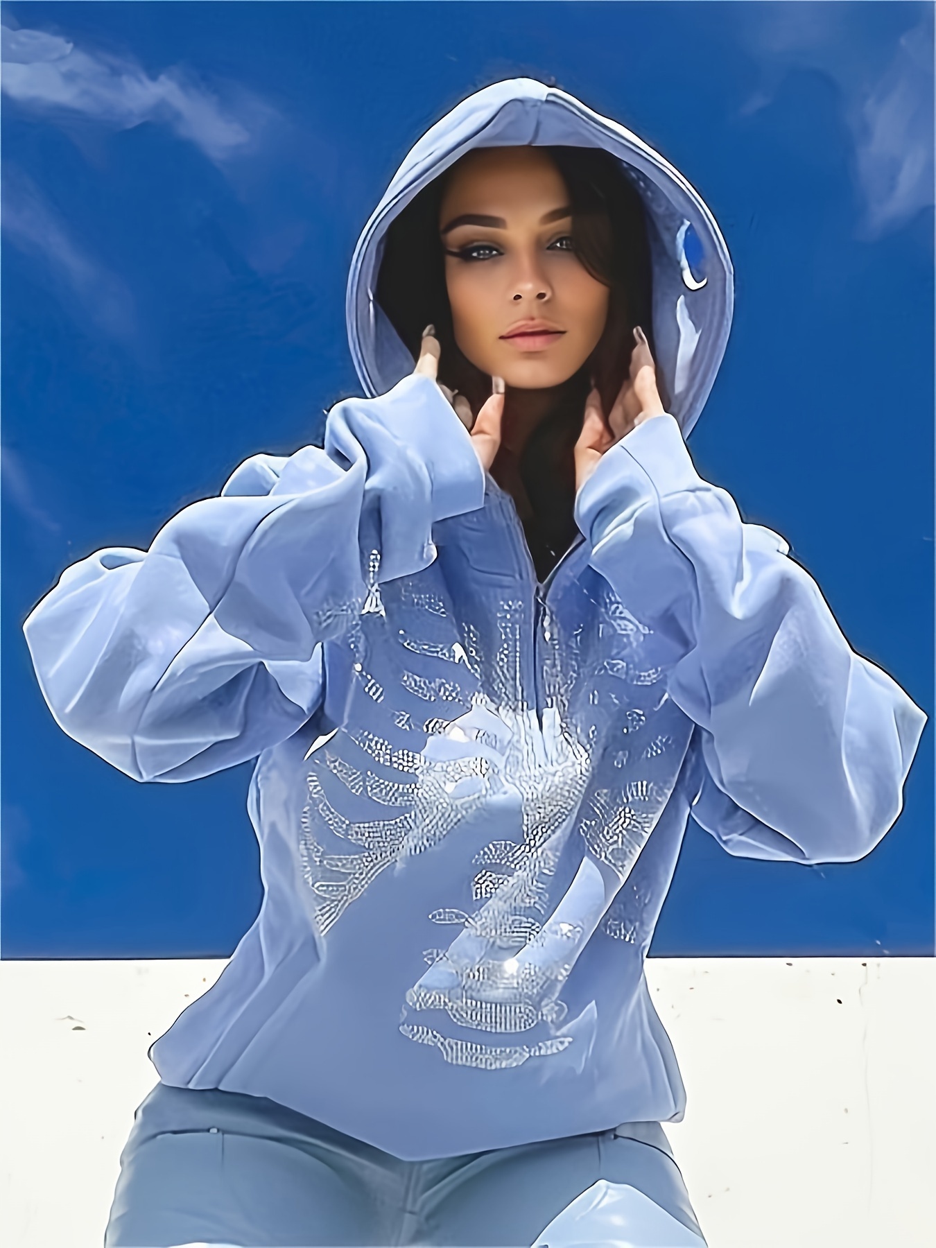 Hooded Sweatshirt For Women Skeleton newest Fall Clothing