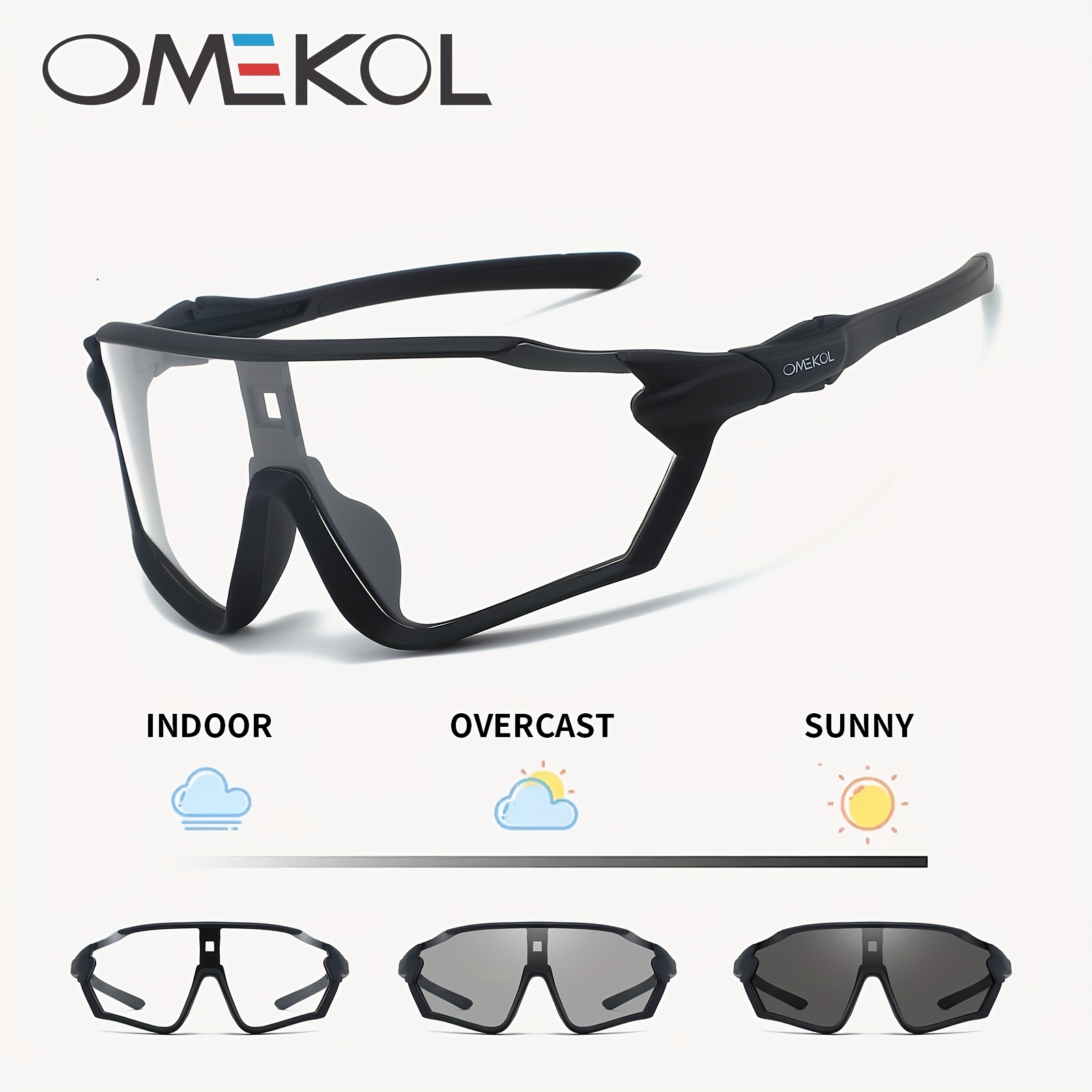 

Omekol Photochromic Sports Glasses For - & Lens, Full Rim, Adjustable For Baseball, Softball, Running, Hiking - , -resistant - Ideal For Valentine's Day, Christmas, Football Events