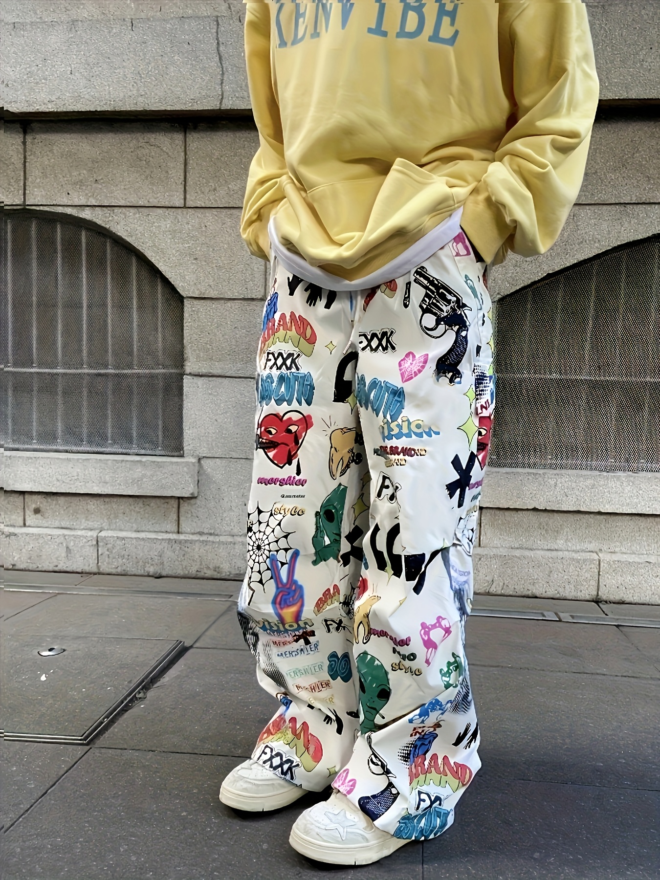 graffiti pants(unisex)/black | KNUTH MARF