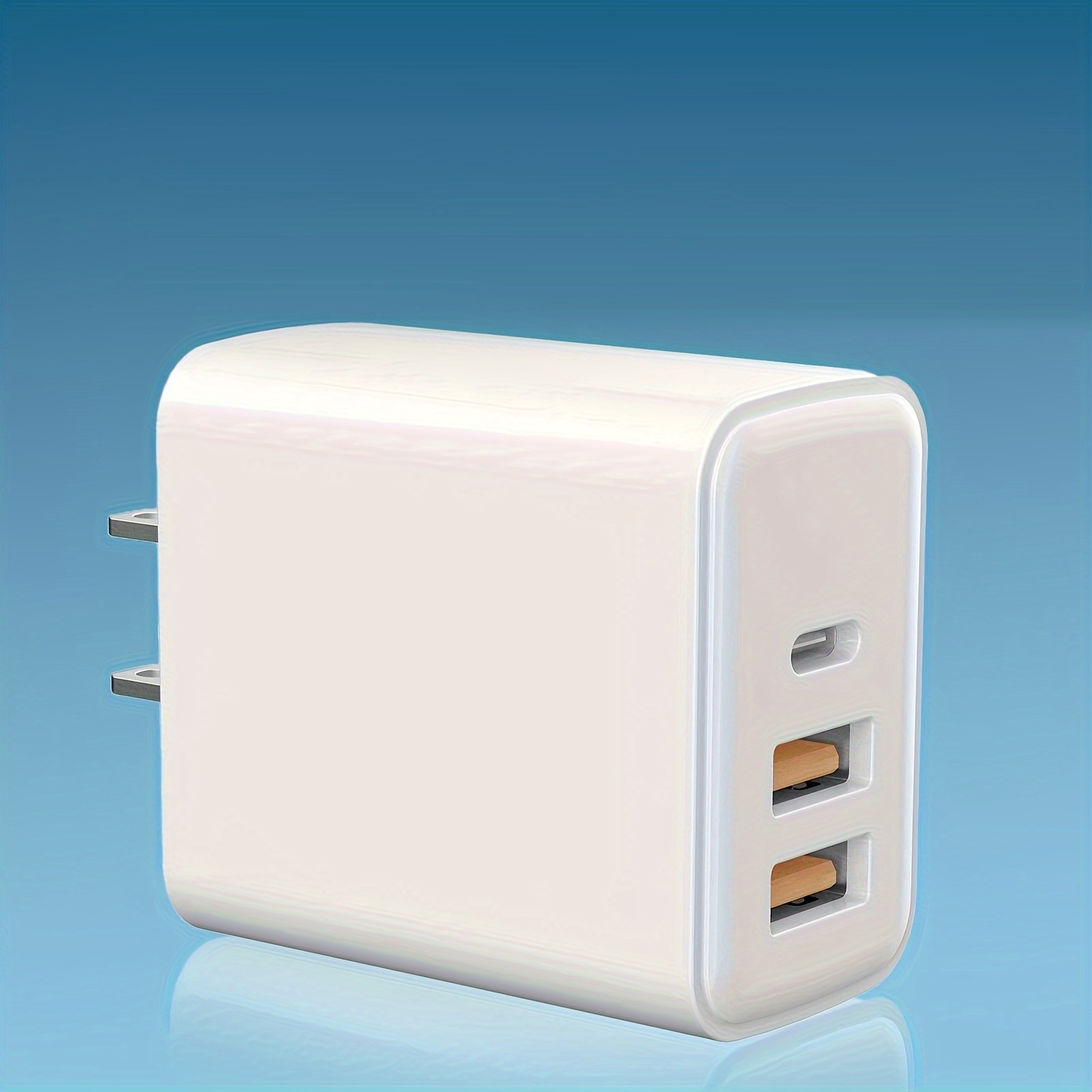 Cubo de cargador rápido USB C de 65 W, 3 puertos GaN Multi tipo C estación  de carga, PD3.0 USB C cargador de pared adaptador de corriente enchufe para
