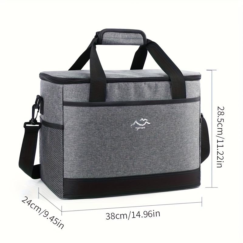 TEMU Bolsa Térmica de Gran Capacidad - Diseño de Correa de Única, Construcción Resistente, Cierre de Cremallera - Paquetes de Hielo para Temperaturas