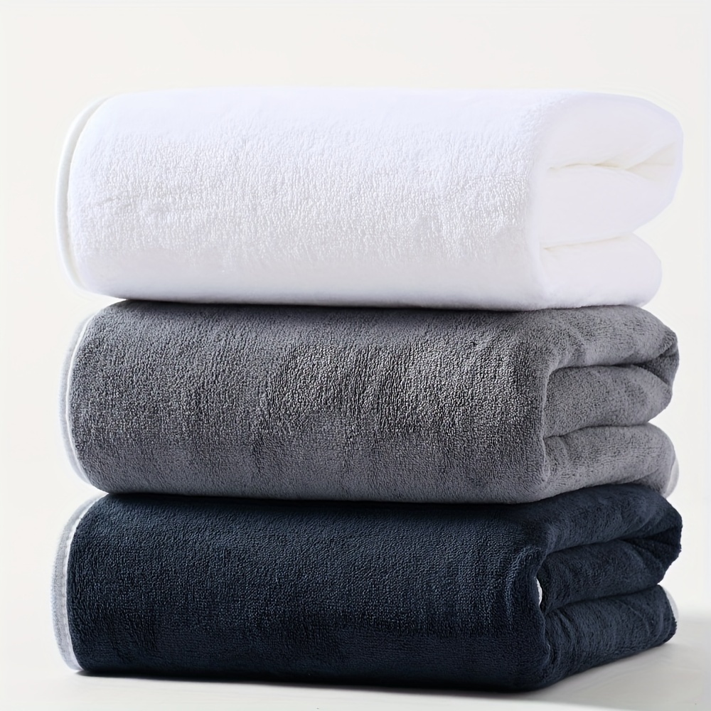 

3pcs Quick-drying Microfiber Bath Towels For Spa, Yoga, Fitness, And Bathroom - Super Absorbent And Multipurpose