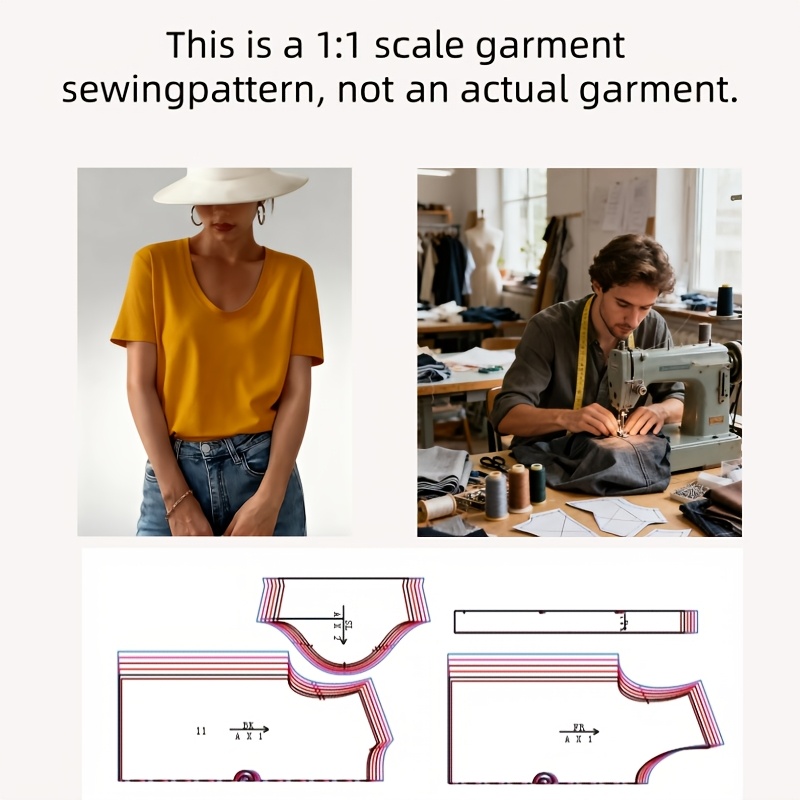 TEMU A Sewing Pattern For A Women's Fashionably (this Is A Pattern For Making, Not A Finished Garment) Suitable For Clothes That Personal Charm Using