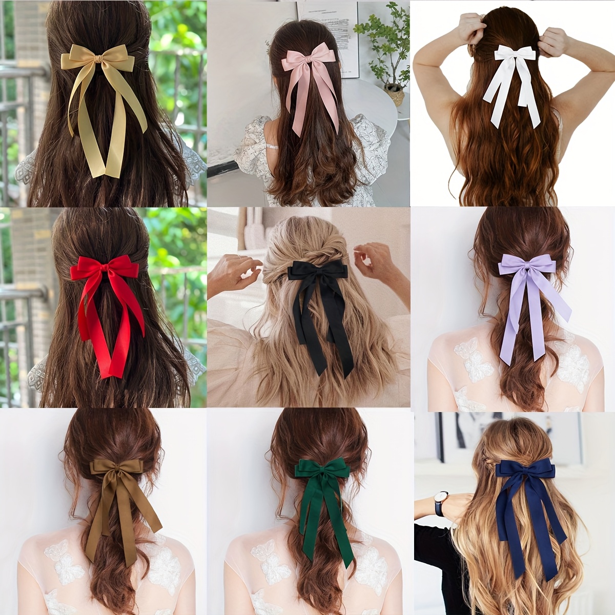 1pc large satin ribbon bow hair   clip hair accessory for women suitable for daily   parties and holiday wear
