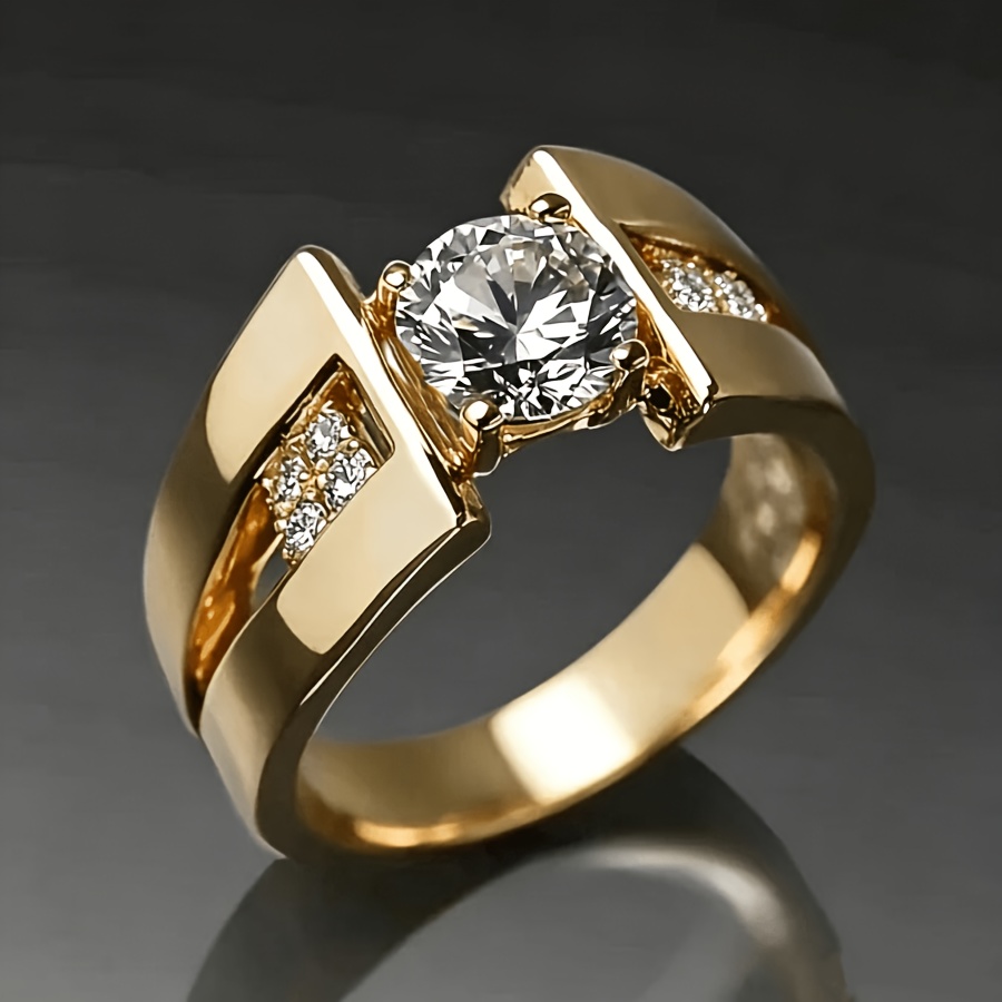 Image of Elegant And Luxurious Synthetic Synthetic Zirconia Ladies' Ring, Suitable For Engagement And Wedding Occasions, A Versatile Accessory For Holiday Banquets
