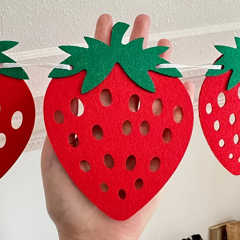 12pcs Set Strawberry Decor Set + Sweet Banner + 1st Birthday Party Decor + Multi-scene Use