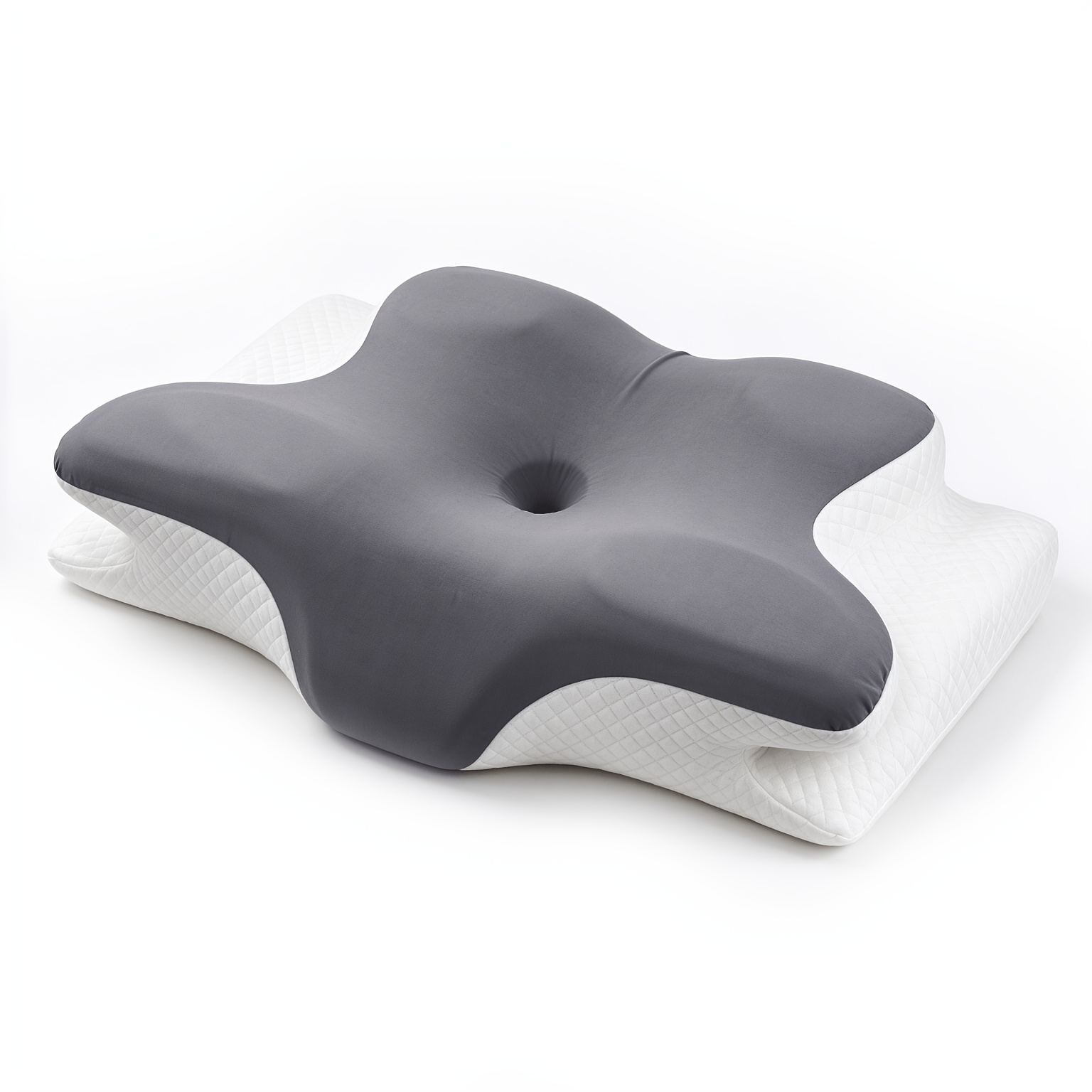 Image of 2pcs/1pc Ergonomic Cervical Pillow, Cooling Slow Rebound Neck Support Bed Pillow, Comfortable Pillow, Neck Pressure, Ideal For Side And Back Sleepers, For Home Bedroom Sleeping Use