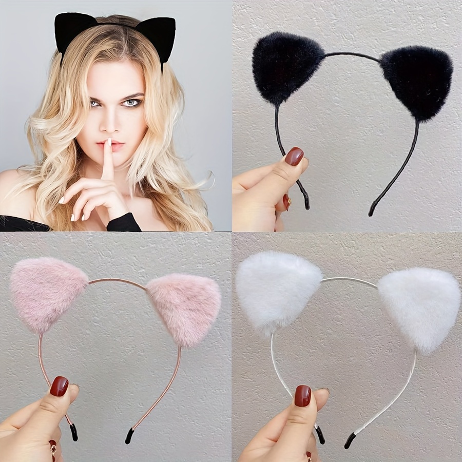 

Cute Cat Ears Headband For Women - Soft Padded, Furry Animal Hairband For Halloween & Cosplay, Apricot Cat Ears, Headband, Cosplay,