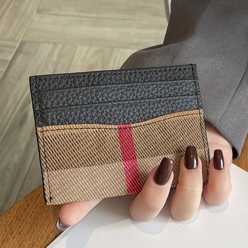 Image of Fashionable French Ultra-thin Card Holder, A Small And Durable Daily Wallet With Textured , Perfect For Multiple Cards And Cash