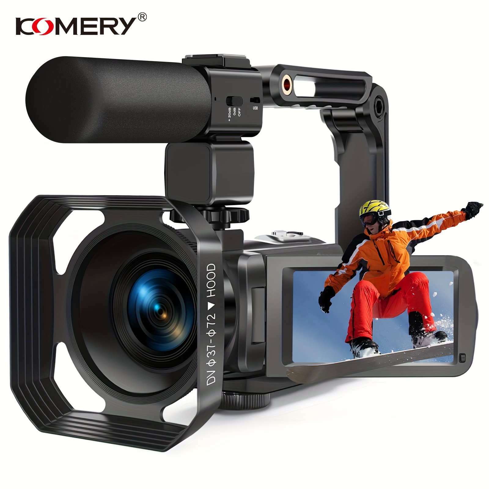 

[ ] Camcorder 4k, 48mp 18x Camcorder-mic/ /, Led For 3.0inch Touch Ips 2.4g And 2 Batteries, For , , And Christmas