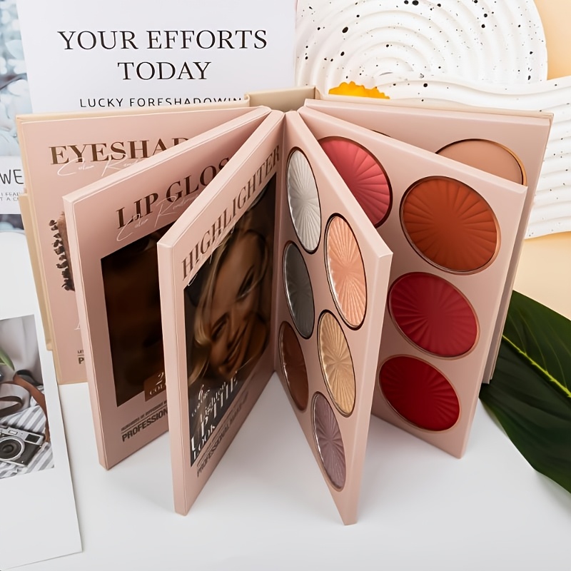 kapeine 67 color portable book fold full face makeup kit   eyeshadow lip gloss highlighter blush all in one cosmetics set for daily party full  