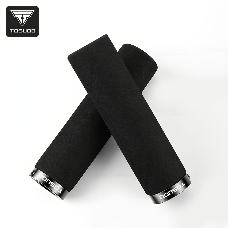TEMU Tosuod Single-sided Locking Foam Bicycle Handlebar Grips, Non-slip Handlebar Grips