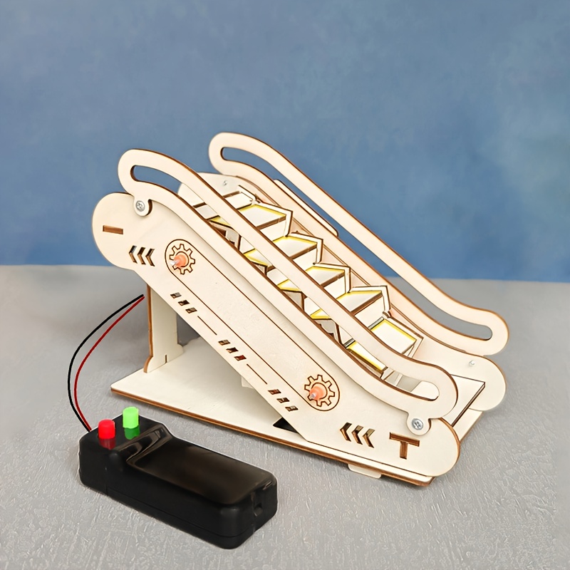 ערכת דוגמה לדו-אינטרנטי של מדרגות עץ, התקנה בשעה אחת, ניסוי מדעי steam, יצירת דגמים והרכבה ידנית, מפתחת חושבון וכיף, מתנה מושלמת פרטי מוצר 3