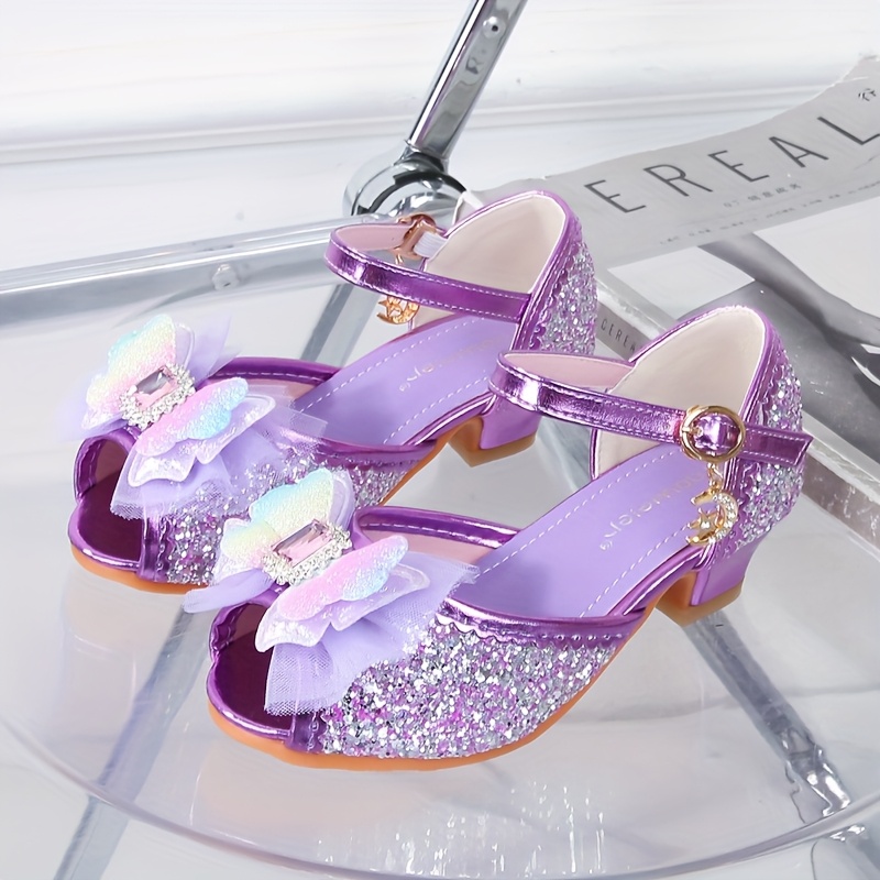 Image of Girls' Sandals Summer Children's High Heel Princess Shoes For Little Girls Open-toe Fashion Jane Children's Shoes