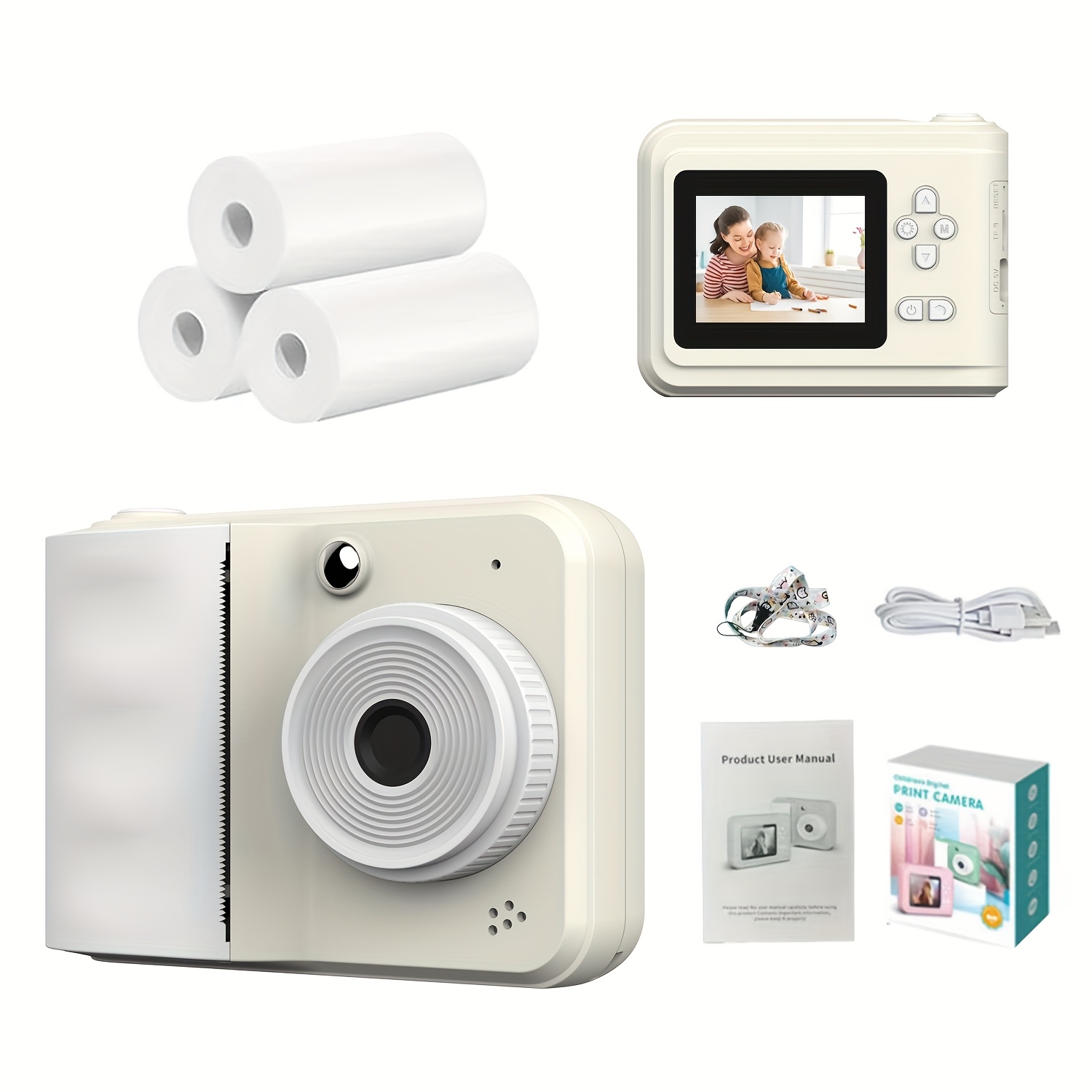 

' Digital Camera & Printer With 2.4" Screen - High- Printing, Portable Accessories - Creative Painting &