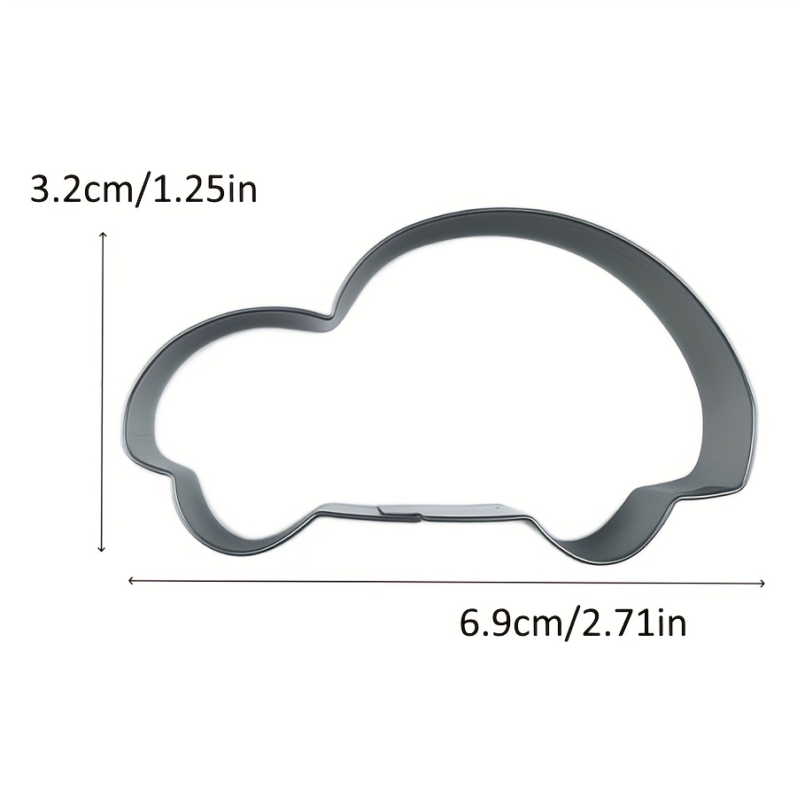 Image of 1pc Car-shaped Cookie Cutter, Stainless Steel Mold, Suitable For Kids' Use, Essential Tool For Kitchen Baking And Homemade At Parties Or Festivals, Safe For Repeated Use