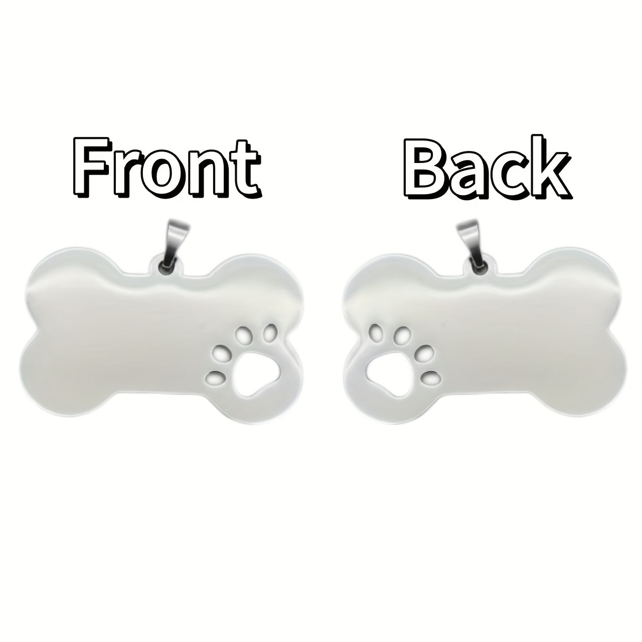 TEMU Custom Engraved Metal Dog Id Tag - Bone-shaped Pet Id Tag With Name And Phone Number, Anti-lost Collar Accessory For Dogs And Puppies, Sturdy