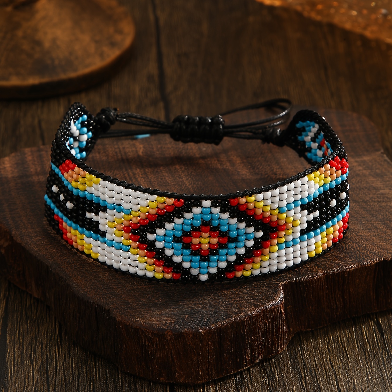 E-shop Handgefertigtes Perlenarmband, Bohemian-Stil Armband, Vintage Blau-Weiß Geflochtenes Armband, Damenmode Armband, Neues Frühjahr/Sommer Design,