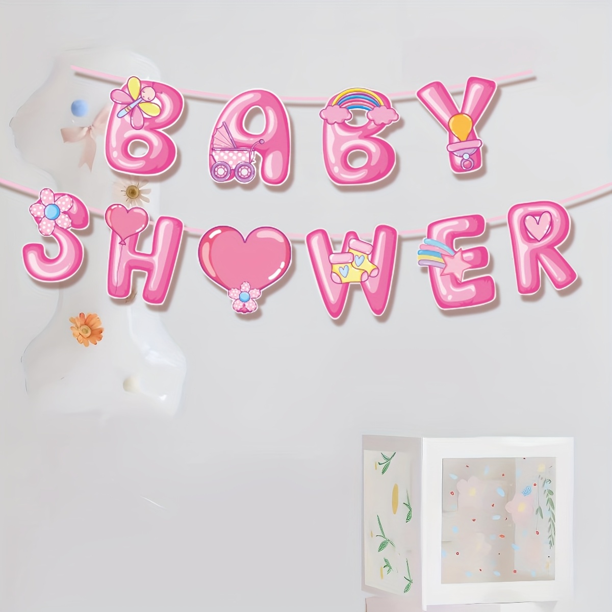 "A Little Sweetheart Is On Her Way" Banner - Valentine's Day Baby Shower Decor For Girl, Gender Reveal Party
