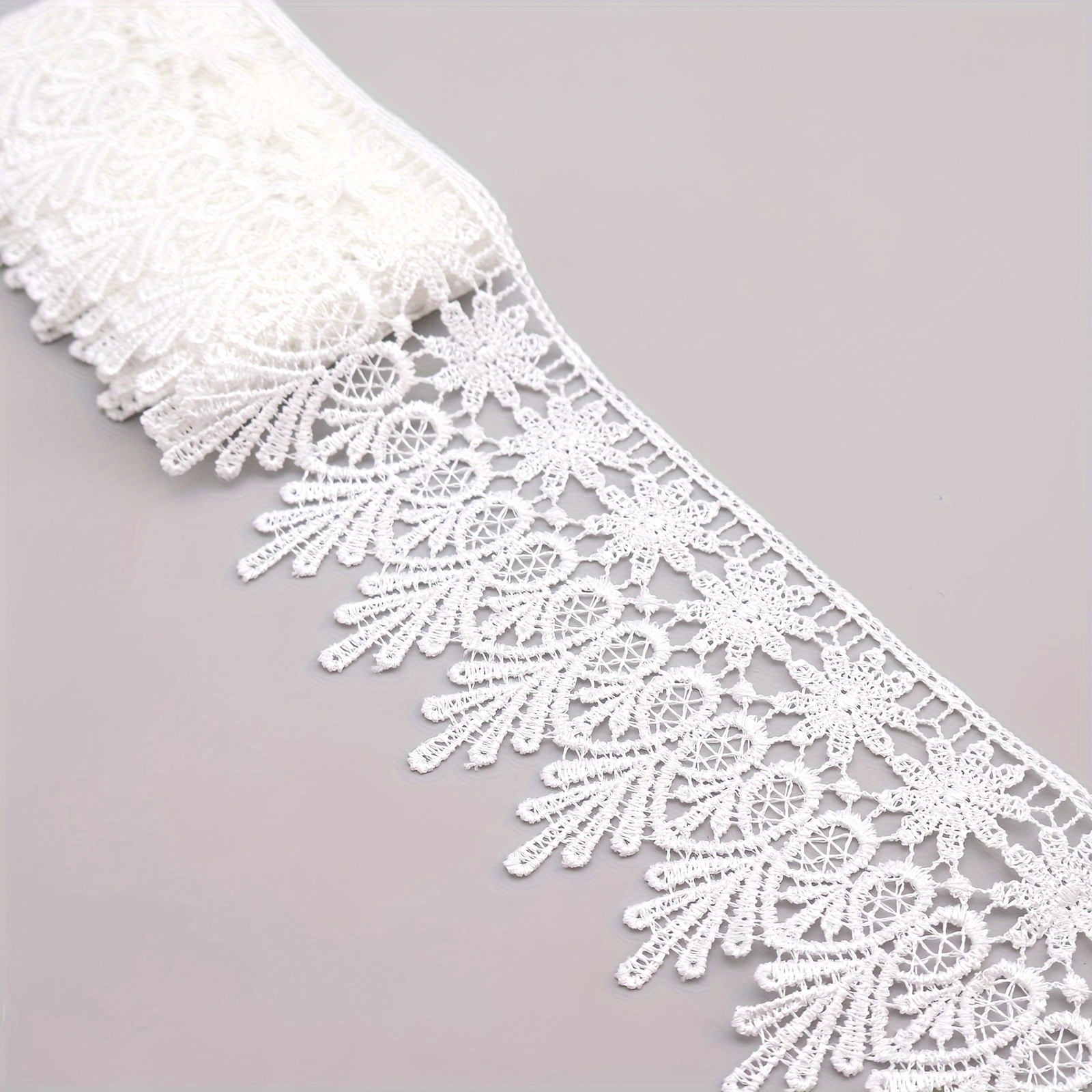Image of 2yards Venice Trim Lace Eyelet Lace Ribbon For Sewing, Home Decoration