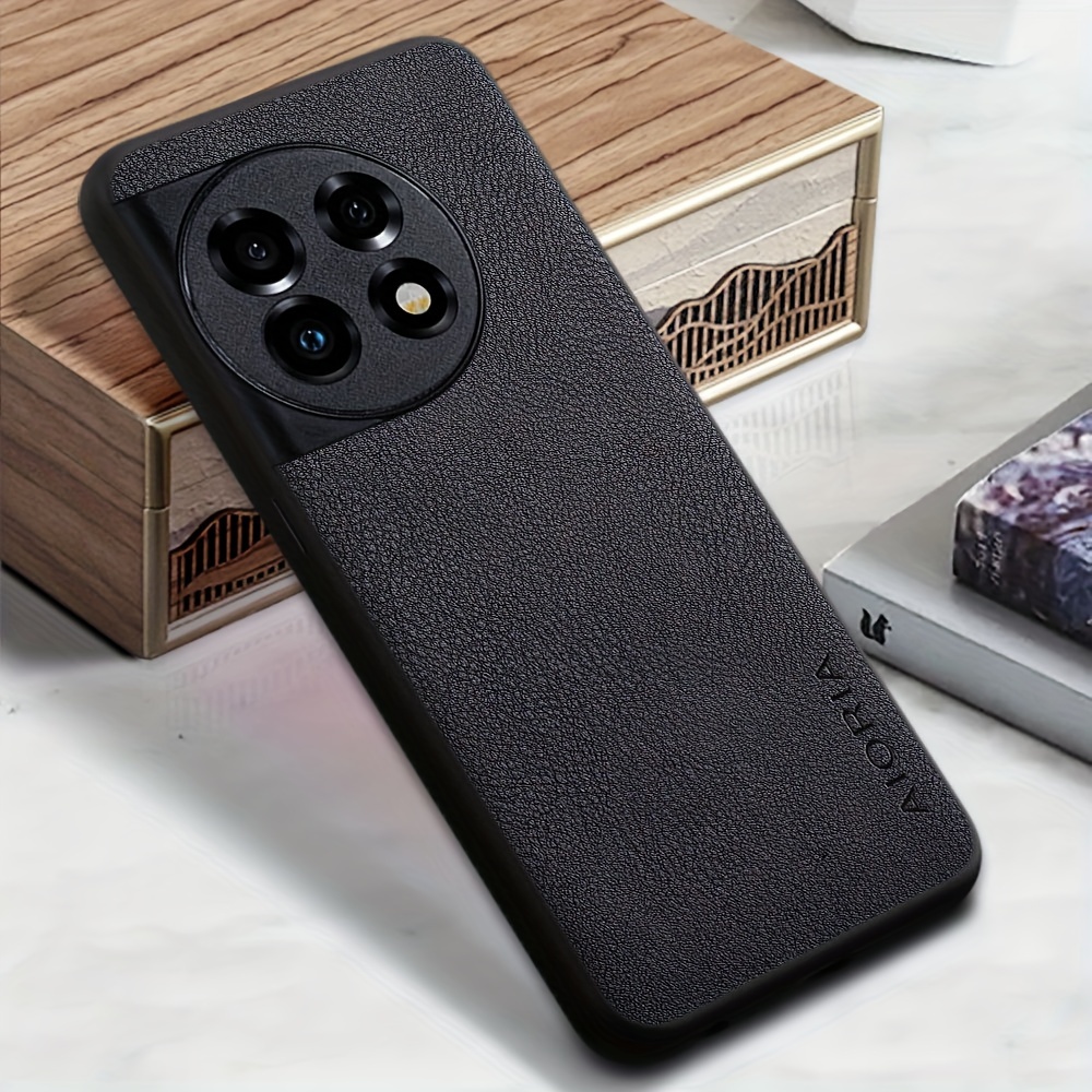 TEMU Phone Case - Luxury Faux Leather Case For Cover Protection Phone Case For Oneplus 12r 12 11 10t 10 Pro