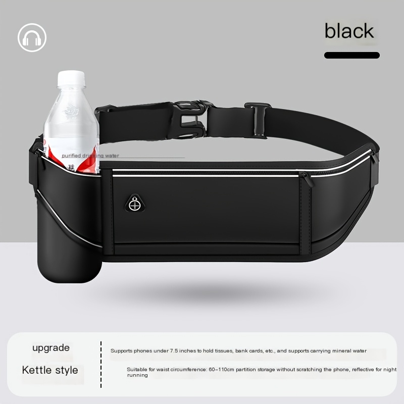 Outdoor Hiking Fitness Water Bottle Waist Pack, Lightweight Breathable High-elasticity Running Waist Pack Phone Pouch, Unisex Suitable For Carrying 350ml Water Bottle