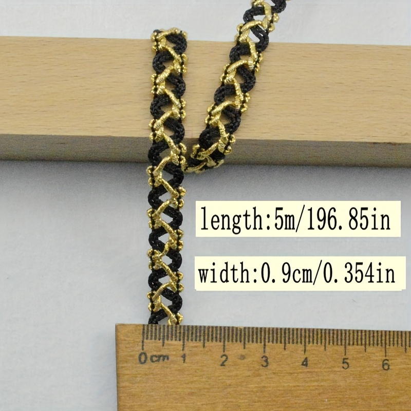 5m Goldene & Silberne --Spitzenborte mit Pailletten - DIY-Bastelband für Nähen, Cosplay-Kostüme, Vorhangverzierungen: retailer-supplied image