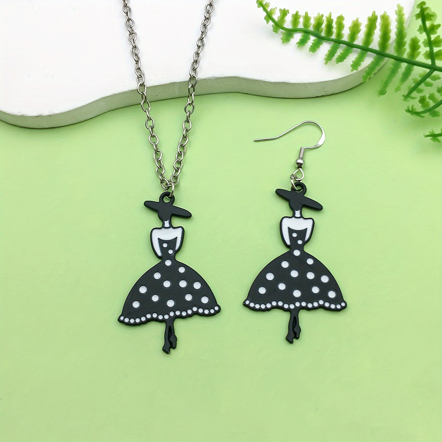 5 pcs fashion alloy black dress charm pendant - Temu